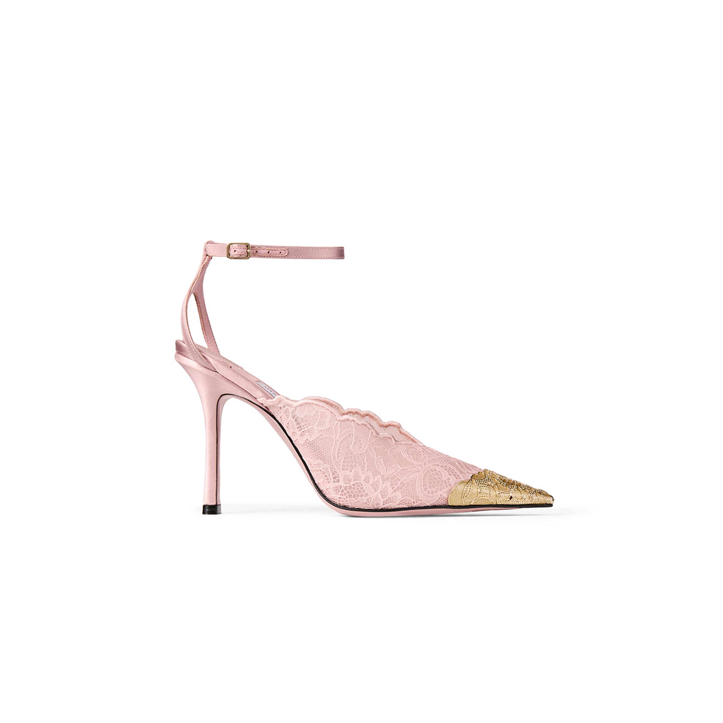 JIMMY CHOO ROSE LACE PUMPS WITH METAL LACE DETAIL FAIZ100FYZ
